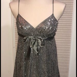 Silver Mini Cocktail Dress